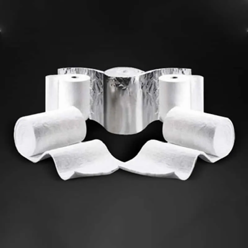 Manta de fibra cerámica con papel de aluminio utilizada en marina